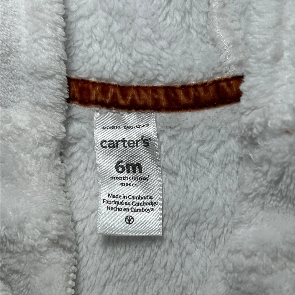 Carter's White Bear Ear Hooded Vest 6m